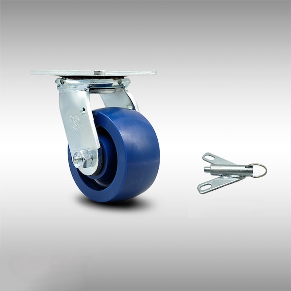 4 Inch SS Solid Poly Swivel Caster with Ball Bearing and Swivel Lock SCC